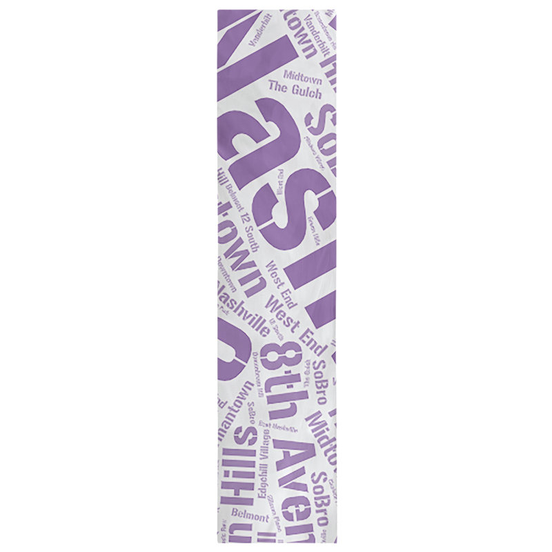 Chemin de table blendtable en coton, 72 po x 16 po, Mauve, Nashville