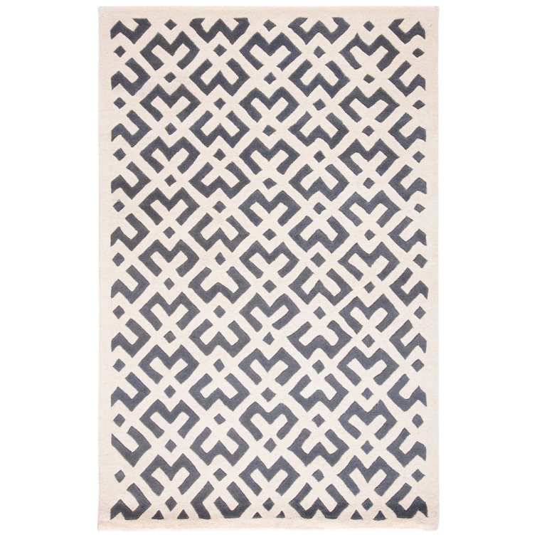 Deedie Hand Tufted Wool Geometric Rug
