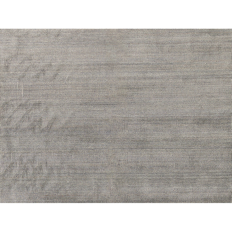 Tapis gris noué à la main de haute qualité