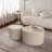 Nesting Coffee Table Set Of 2 Modern Drum Side Table End Table Wave Stripe Round Coffee Table For Living Room