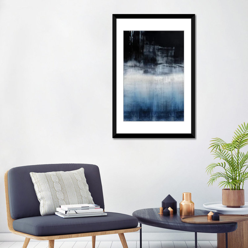 «Mysterious II» par Taylor Hamilton - reproduction d'art sur toile tendue, Papier d'art encadré noir, Blanc