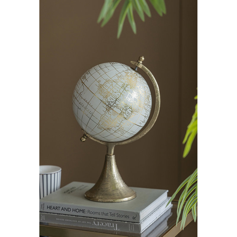Globe de bureau, H 15 po x l 7,9 po x P 7,9 po