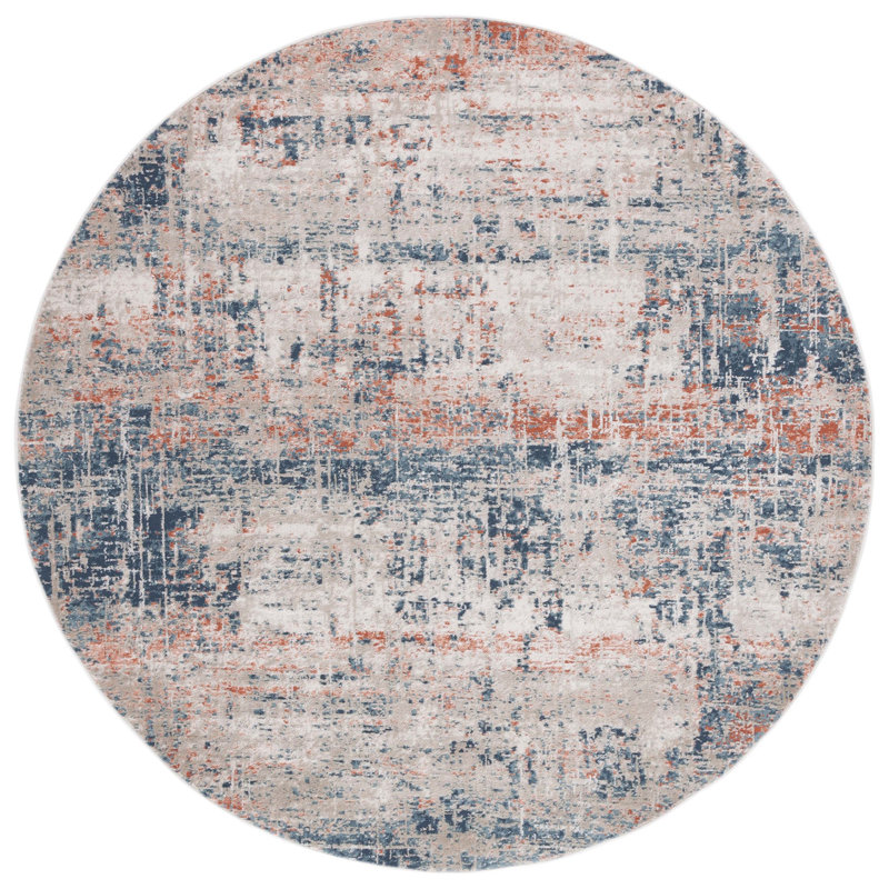 Kristeen 800 Performance Abstract Rug, Round 6'7"