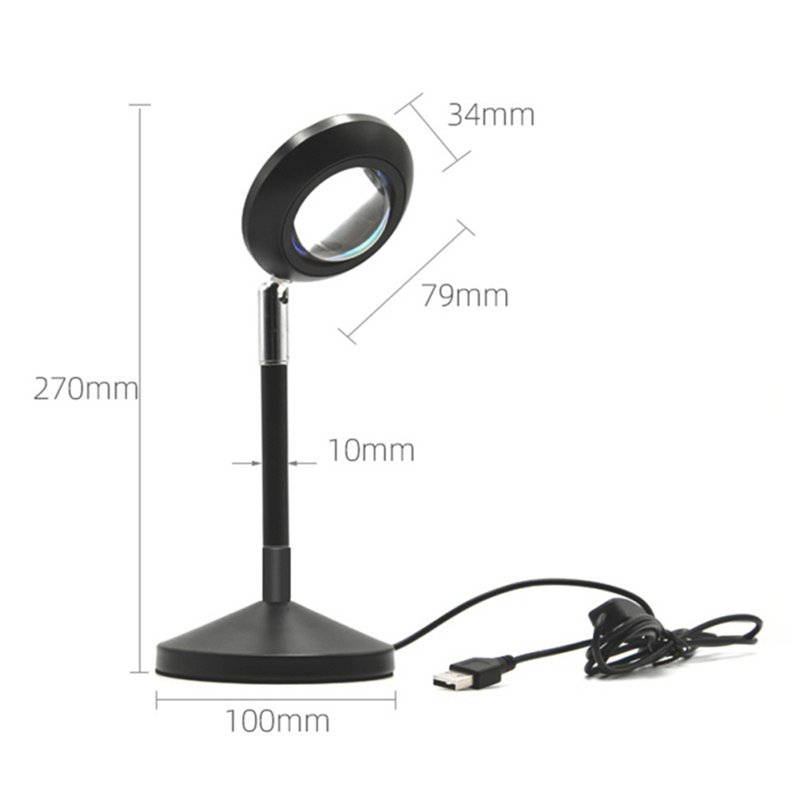 Pied de lampe de table noir 10,62 po Konner
