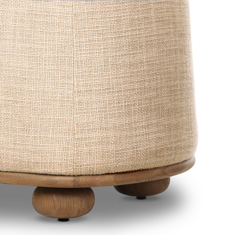 Maria Oval Ottoman-Saxon Sand, Sandy Oak, Saxon Sand
