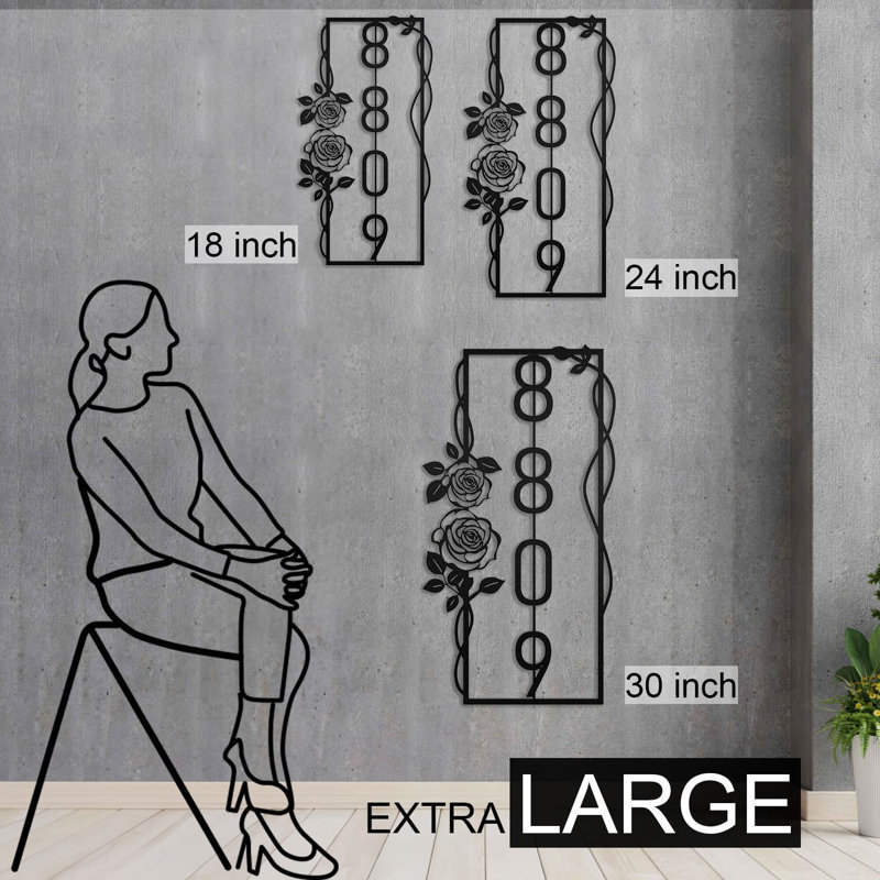 Décoration murale d'extérieur personnalisée, H 30 po x l 16 po x P 0,05 po, Oui