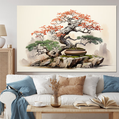 Asian Art Bonsais Wisdom I - Asian Art Canvas Art