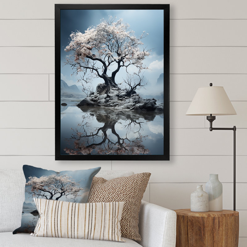 Reproduction d'art sur toile Grey Ree, H 20 po x l 12 po x P 1 po, Cadre photo noir