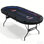 Table de poker pliante 84 po à DEL 84 po - Table Texas Hold'em pour 10 joueurs pour bar à domicile et caverne d'homme avec accoudoirs rembourrés et porte-gobelets