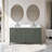 Laval 60" Double Sink Freestanding Bathroom Vanity with Engineered Marble Top-105275164-105275166