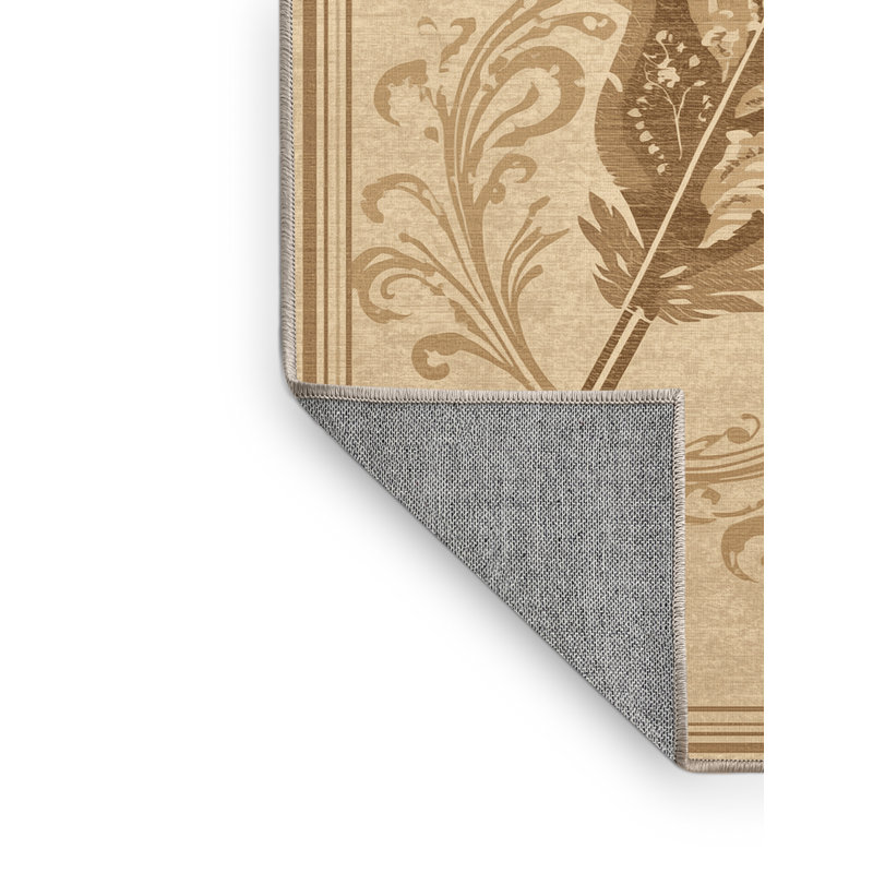 Tapis oriental classique lavable à la machine Parnika, 6x9