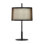 Lampe de table moderne Srkashlteni - acier noir mat avec abat-jour en tissu flocon de neige, hauteur 22,75 po, douille E26, luminaire homologué UL pour espaces contemporains