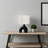 Yana Ceramic Table Lamp in Black and Ivory Shade, 24.96'' H X 16.23'' W X 10.81'' D