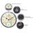 Outdoor Round Glass Wall Clock 14 Inches - Black