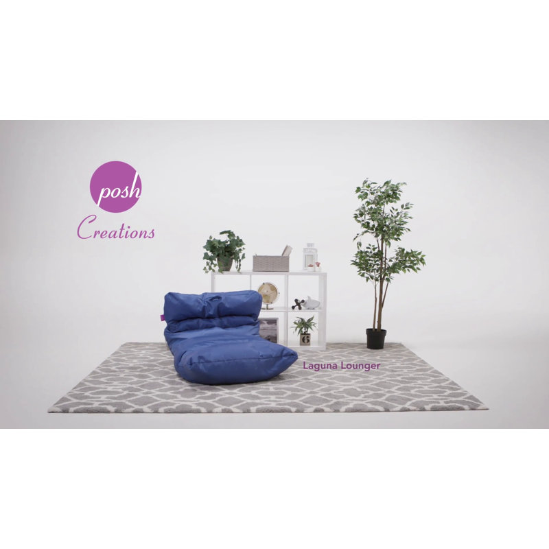 Charcoal Gray Polyester Blend Bean Bag Lounger for Kids, Teens, and Adults