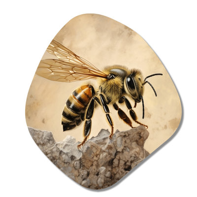Elizebeth - Art mural asymétrique en forme de nébuleuse d'abeille