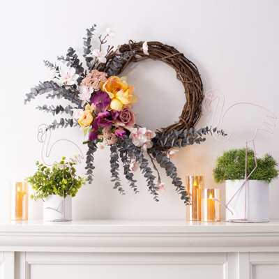 Faux Rose 26'' Wreath