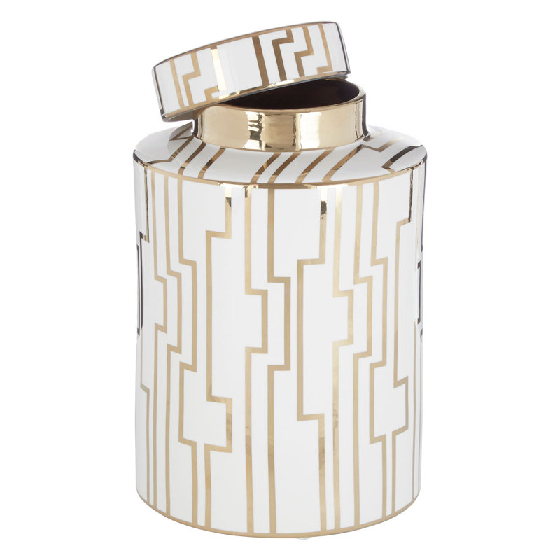 Ceramic / Porcelain Jar, 31cm H x 21cm W x 21cm D