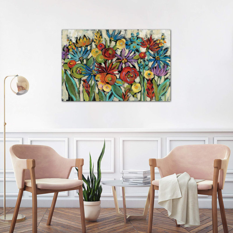 Confetti Floral I by Silvia Vassileva - Wrapped Canvas Painting, 66.04 cm H x 45.72 cm W x 1.91 cm D