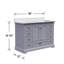 Meuble-lavabo autoportant avec comptoir en marbre de Carrare et lavabo en céramique-421403725