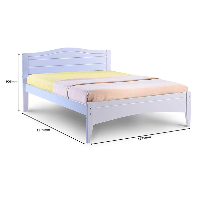 Shalon Solid Wood Bed with Mattress, Flex 1000, Small Double (4')