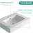 Integrated solid surface basin WITHOUT drain & faucet, glossy white color