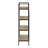 Cassiopeia 4 Open Shelves Metal Frame Bookshelf in Black/Brown Finish, 47.78" H X 23.59" W X 11.82"D-888137076