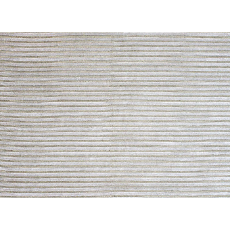 Striped Area Rug in Cream/Gray, Rectangle 9' x 12'