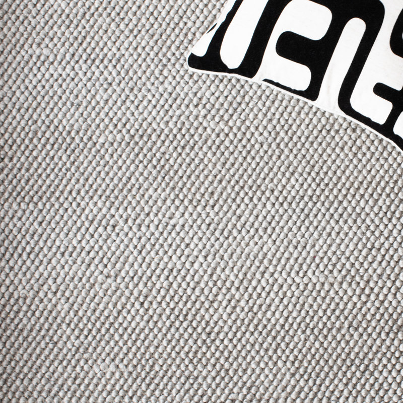 Tapis argenté en laine touffeté à la main Almus, Rectangle 8 pi x 10 pi