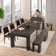 Transformer Table Extendable Dining Set - Table + Bench + 4 Chairs - 2 To 12 People - American Silver Birch