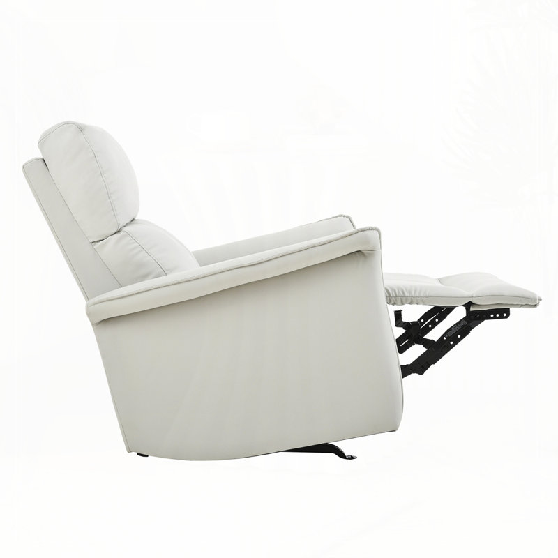 Manual Rocker Recliner Chair For Adults,Rocking Glider Recliner For Small Spaces,PU Leather Rocking Chair For Nursery,Single Sofa Recliner For Home Theater Living Room Bedroom