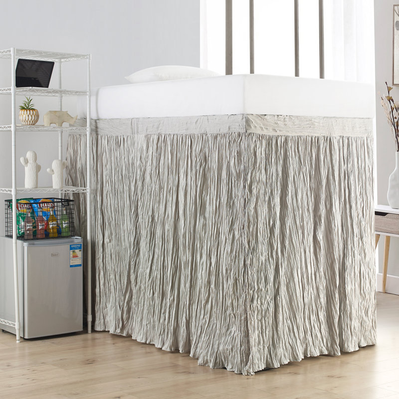 Ensemble de jupe de lit 3 panneaux Crinkle, Débit normal, TG simple allongé
