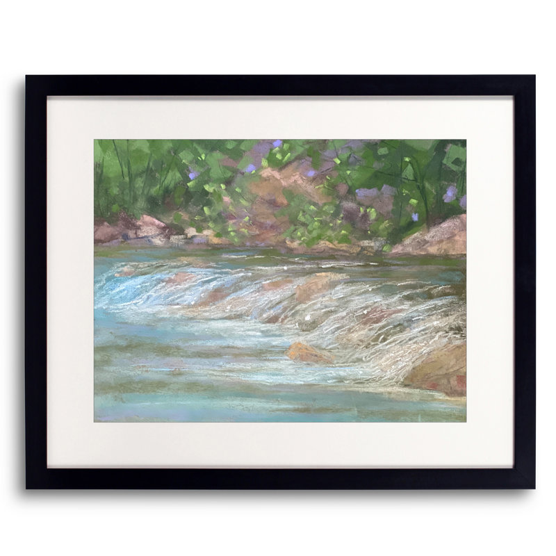 " Live Streaming " by Dina Gardner, 25.25" H x 31.25" W x 0.875" D, Black Framed Paper