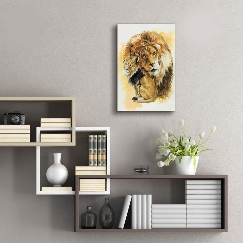 «Protector» par Barbara Keith - peinture sans cadre, H 24 po x l 16 po x P 0,2 po
