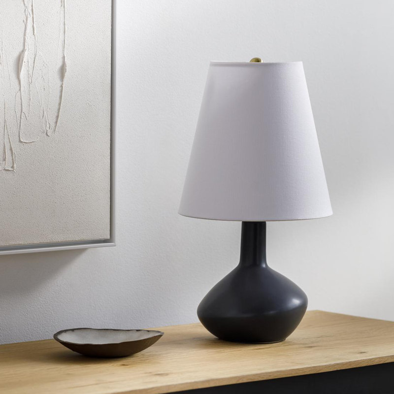 Lampe de table en céramique Kelline, Noir