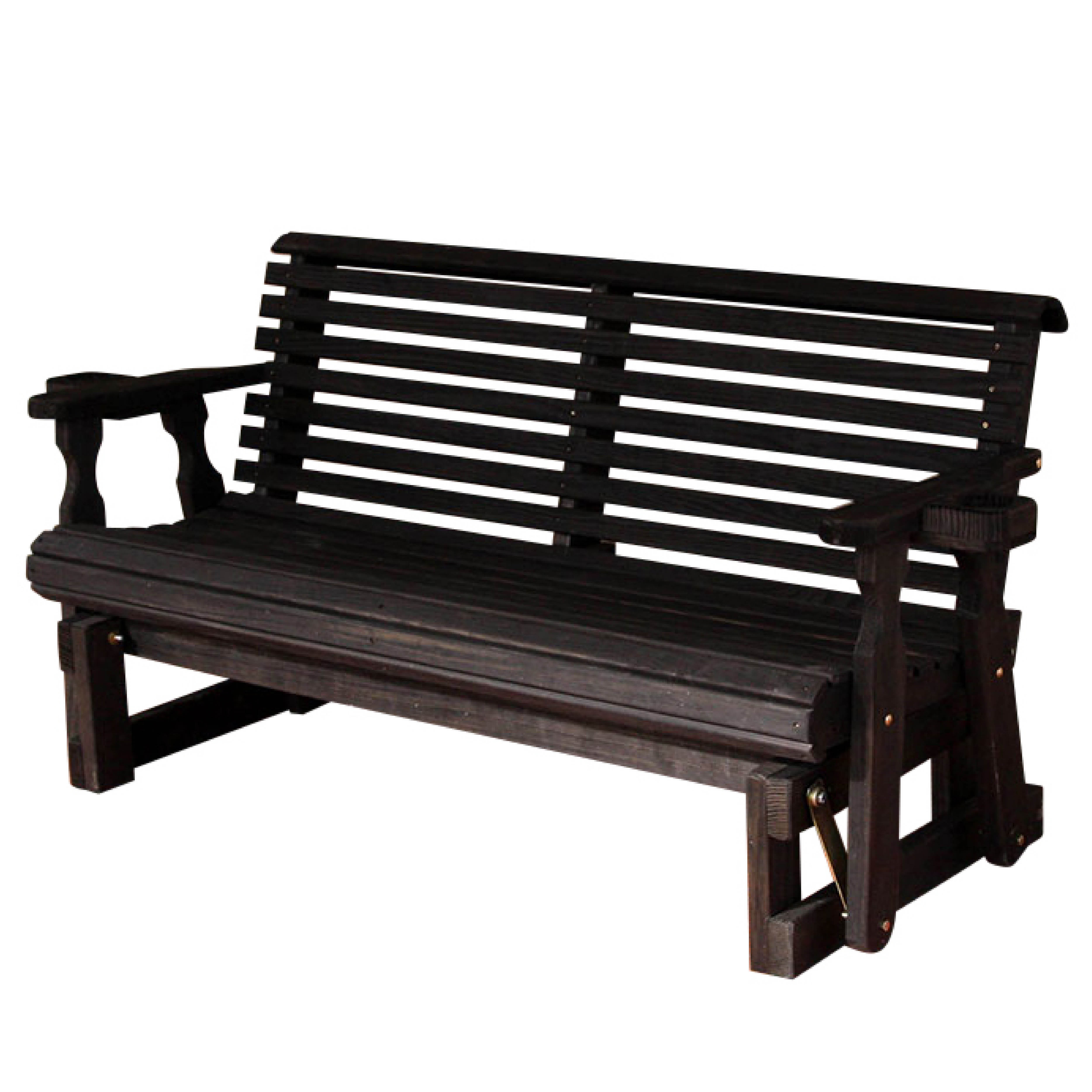 Amish Casual Heavy Duty 800 Lb Roll Back Treated Porch Glider Bench ...