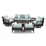 Barcelo 7 Piece Rattan Sofa Set with Cushions