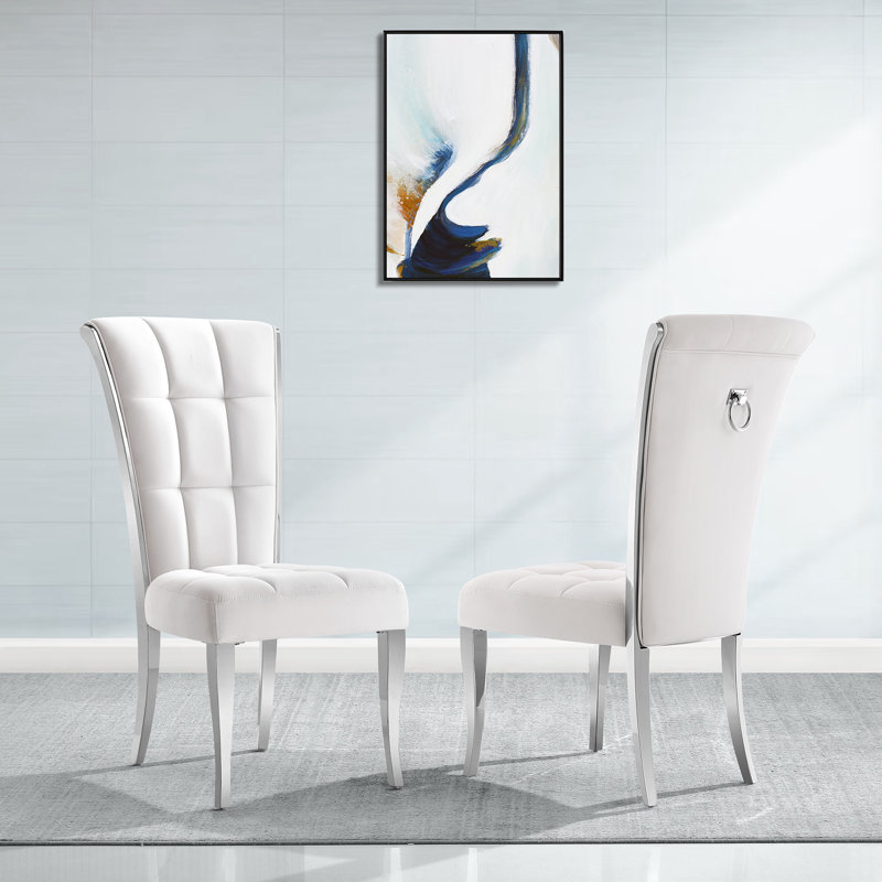 Marianela 19.7'' H Velvet Upholstered Side Chair