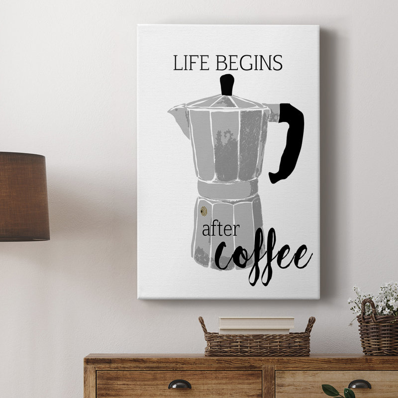Begins After Coffee - galerie sur mesure, H 18 po x l 12 po