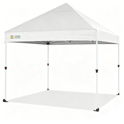 Commercial 10 Ft. W x 10 Ft. D Heavy Duty Canopy Tent with 400D Strength Oxford Fabric White