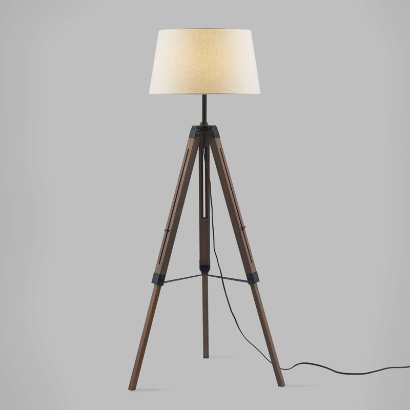 Delavan 61'' Washed Gray Tripod Floor Lamp