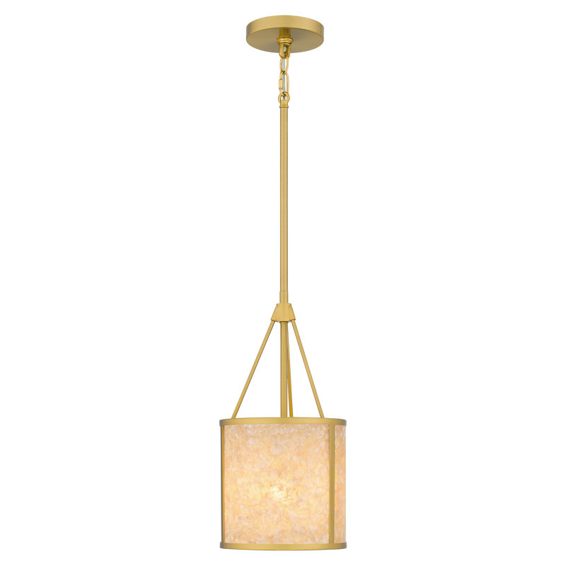 Rubbico 1-Light Brushed Gold Mini Pendant