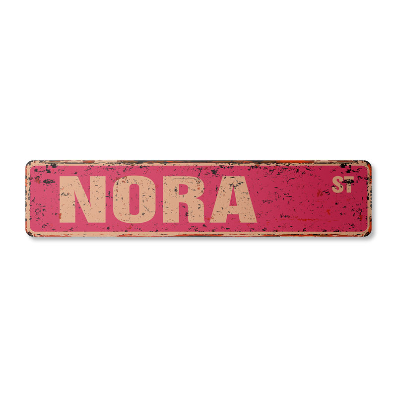 Plaque de rue Nora en plastique robuste 4 po x 18 po