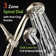 High Pressure 6-Setting 3.5" Chrome Face Handheld Shower with Hose for the Ultimate Shower Experience!