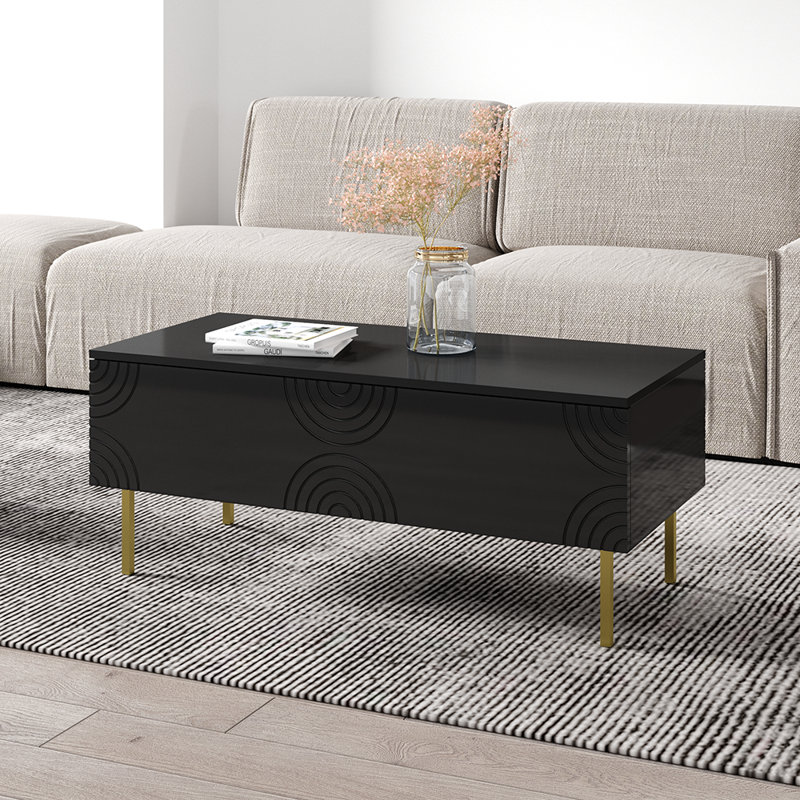 Table basse noire Ronda, Noir