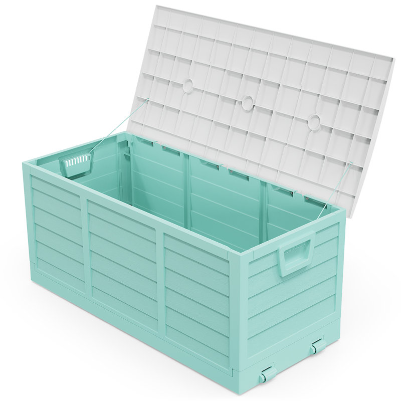 Couvercle de rangement extérieur pliable 75 gallons, Gris clair/vert