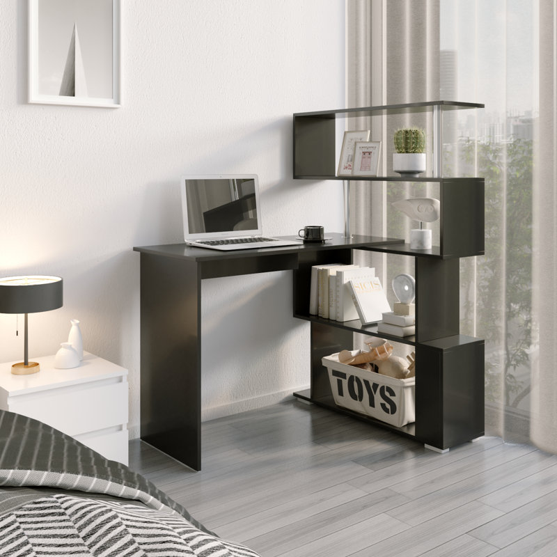 L-Shaped Computer Desk, Black