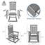 Chaise berçante d'extérieur surdimensionnée en PEHD avec pied de lit-2129591515