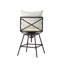 Outdoor Patio Swivel Bar Stool Height Adjustable Barstool With Cushions