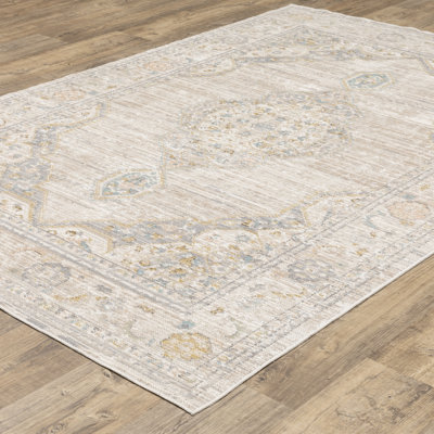 Tapis beige / bleu Tonye